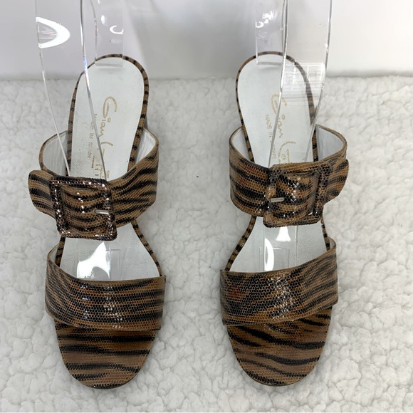 Animal Print Giam Lotti Women's Heeled Sandals Made In Spain Size 37/6.5 - Picture 4 of 8